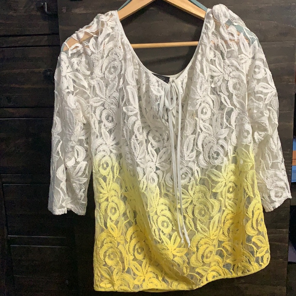 Flower pattern light see through blouse